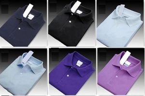 Sommer Top -Qualität großes kleines Pferd Krokodil Stickel Polo Kurzarm Cool Cotton Slim Fit Casual Business Men Shirts