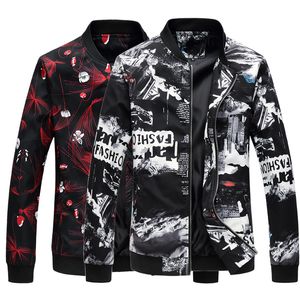 Moda Floral Bomber Jaqueta Casaco Mens Flor Impressão Slim Fit Male Jaquetas Windbreaker Jaqueta de Beisebol Homem Roupa