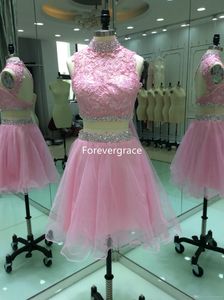 2019 Real Photos Short Mini Applique Lace Beaded Homecoming Prom Dress Sexy Tulle Sleeveless Backless Party Gown Custom Made Plus Size