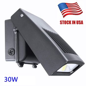 Lagerbestand in den USA: 30 W LED-Wandleuchte, 0–90 ° verstellbarer Lampenkörper, 5000 K, 3300 Lumen, 250 Watt HPS/HID-Ersatz, 5 Jahre Garantie