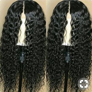 DIVA1 Pre plucked transparent hd frontal Human hair Wig For Black Women Deep wave Curly 150% Brazilian remy lace front wigs