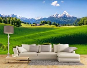 Custom Mural Wallpaper 3d Fresh Green Rural Scenery Living Room Bedroom Background Wall Wallpaper