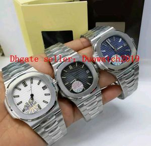 3 Style Luxury Men Watch Wristwatches Toppkvalitet PF Fabrik 904L Steel Nautilus Case Edition Texturerad Ring Cal.324 5711 / 1A-011 Automatisk vikningsmekanik