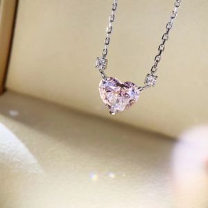 Качество S925 fashion-серебряное сердце pendat ожерелья в реальном 4,25 Октябре розового бриллианта для женщин свадебных украшений и кольца Подарочного набора Free Shippin