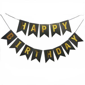 15 Farben Alles Gute zum Geburtstag Papier Hängende Flaggen Banner Set Home Decor Babypartybevorzugungen Weihnachtsgeburtstagsfeier DHL