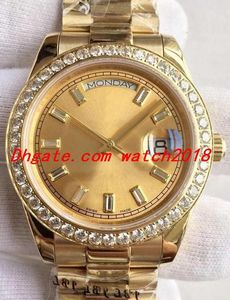 Luxury Watch 18K SOLID YELLOW GOLD DIAMOND BEZEL DIAL 41MM Mens WATCH Automatic Fashion Men's Watches Wristwatch