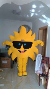 Halloween Sun Sunshine Mascot Kostymtecknad Solros Anime Tema Karaktär Jul Karneval Party Fancy Kostymer Vuxen Outfit