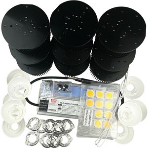 Levou crescer luz cidadão clu048 1212 cob levou crescer kit de luz com refletor e mw driver led HLG-480H-C1400B