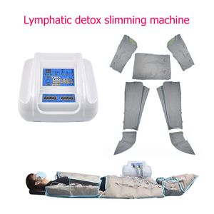 Portable Air Wave Trycket PressoTerapy Lymf Dräneringsmaskin Fjärran infraröd uppvärmningsmuskelstimulator Slimming Detox Massage Device