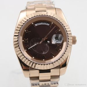 Мужские автоматические часы, роскошные часы из розового золота, мужские роскошные механические часы, размер 40 мм, сапфировое стекло, высокое качество
