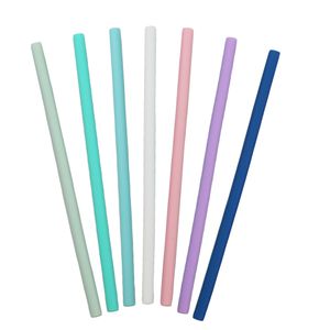 23 cm piegato e dritto cannuccia in silicone riutilizzabile per uso alimentare piega larga 8 mm cannuccia cannucce flessibili colorate per bar casa festa viaggio