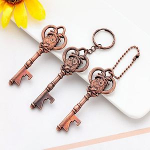 500 sztuk / partia Protable Retro Pineapple Klucz do butelki Otwieracz Breloczek Keyring Brelok Keychain Metalowe Piwo Opener Bar Narzędzie