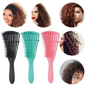 Cabelo Natural Detangler Detangler Remoção Pente Detangling Brush Função Poderosa Projeto antiderrapante para Afro América 3a a 4C Kinky ondulado