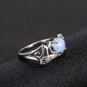 Diamond Heart Opal Mom Ring Kamena pierścionki z Dzień Matki Biżuteria mody Will i Sandy Gift