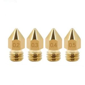 3 mm 0,2 mm 0,3 mm 0,4 mm 0,5 mm 1,75 mm 3D-Druckerzubehör mk8 Spitze Messingdüse Subband Schriftzug Kupfer Extruderdüse Makerbot Reprap