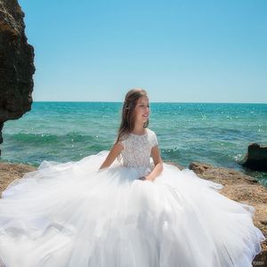Страна кружево цветок девочка платье принцесса Пром День Свадьба невеста малыши платье