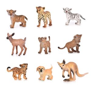 Wholesale plastic zoo animals for sale - Group buy Hot Style Zoo Simulation Tiger Dog Elephant Deer Plastic Forest Wild Animals Toys Figurine Home Decor Gift For Kids