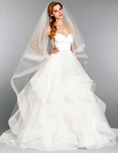 Brautkleid nach Maß, Größe günstig, 2023, neues weißes, sexy A-Linie, gerüschtes, abgestuftes Taft-Organza-Hochzeitskleid 233