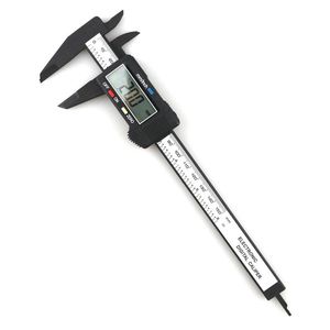 Digital Calipers 150mm 6inch LCD Electronic Vernier Caliper Carbon Fiber Micrometer Gauge 0.1mm / 0.01 with Plastic Box