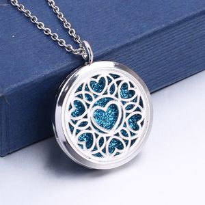 Hollow Floating Love Heart Shape Locket Pendant Jewelry Aroma Perfume Fragrance Essential Oil Diffuser Locket Necklace