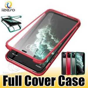 Soft TPU Podwójna warstwa Chorupa Case Ochronna dla iPhone 11 Pro Max XS XR Wyczyść przednia tylna skrzynka Anti-Scratch Anti-Fall Phone Cover Izeso