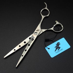 freelander 7.0 inch 62HRC hardness 9CR stainless steel with hole and sapphire on hand hair cutting scissors