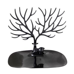 Wholesale black necklace holder for sale - Group buy 2020 New Style Deer Earrings Necklace Ring Pendant Bracelet White Black Jewelry Display Stand Tray Tree Storage Racks Organizer Holder