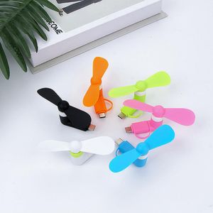 Moda 3 in 1 Taşınabilir Mini Mikro USB Fan Smartphone Tarafından Cep Telefonu Güç Tip C Android Çok Fonksiyonlu El Fanları