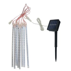 Tüp Güneş toptan satış-Güneş Enerjili CM LED Meteor Yağmuru Yağmur Tüpleri LED Dize Işık Bahçe Ağacı Düğün Parti Tatil Dekor için