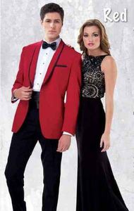 Classico design rosso uomo abito da sposa scialle risvolto sposo smoking eccellente giacca blazer uomo business cena / abito da ballo (giacca + pantaloni + cravatta) 533