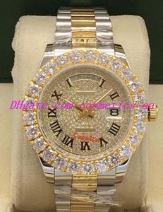 Con scatola Orologio 6Style Mens Bigger Diamond Bezel Diamanti Quadrante 43mm Calendario Automatico Moda Orologi da uomo Zaffiro Orologio da polso luminoso