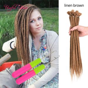 Dreads Crochet Hair Extensions Syntetisk Dreads Inch Handgjorda Dreadlocks Extensions Reggae Crochet Hip-Hop Dreads Crochet Braiding Hair