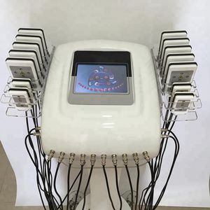 2022 Vendita di macchine dimagranti intelligenti in stile portatile con laser Lipo a doppio diodo e 14 pad 650nm Lipolaser TM-909 per uso in salone