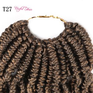 Passion Twist Crochet Dhgate Syntetyczne włosy splot 14 cali włosów do pasji skręcić perwersyjne kręcone szydełkowe przedłużanie włosów luzem Dreadlocks