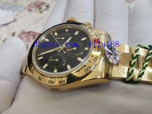 2020 Luxo Top Quality Homens Automático V3 AR CAL.4130 ETA Movimento Chronógrafo Dourado preto Dial Amarelo Ouro 904L 116508 Cosmograph Watch