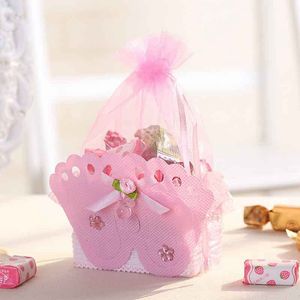 Süßigkeitenschachteln im westlichen Stil, Babyparty-Partygeschenkboxen, rosa, blaue Geschenkbox für Jungen und Mädchen