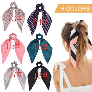 Girls Hair Ties Solid Satin Hair Accessories Korean Style Childrens Ins Sweet Hairbands 35 Colors Long Ribbon Scrunchie Stretch Headbands
