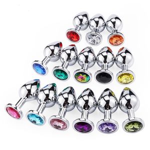 Stainless Steel Anal Beads Crystal Jewelry Butt Plug Stimulator Sex Toys Dildo Anal Plug Hot Sale