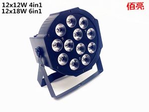 Cree RGBWA UV 12x18 W LED Flat Slimpar Quad Luce 6in1 LED DJ Wash Stage Light DMX Luce Della Lampada 6/10 Channes