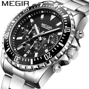 Mei Gainer Megir Multi-Function Watches Mens Fashion Sports Business Calendar Luminous Watch Quartz Watch 2064