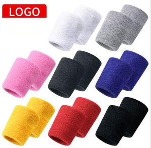 8cm Terry wristbands men outdoor sports absorb sweat towel fabric wristbands fitness basketball badminton running sports cotton wrist guard