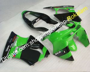 ZX-6R 98-99 ZX 6R ABS Body Body Kit para Kawasaki ZX6R 1998 1999 Esporte Moto Bodywork Body Fairings Verde Preto