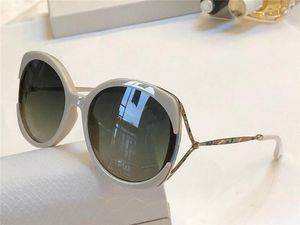 Óculos de sol de luxo mulheres designer lila tendência grande moldura sol óculos oco óculos pernas padrão escultura óculos vu400 Proteção com caixa