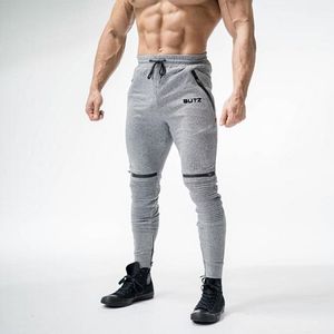 Jesień Zimowy Fold Zipper Męski Jogger Spodnie dresowe Run Sport Trening Training Spodnie męskie Gym Fitness Bodybuilding Spodnie z M-2XL