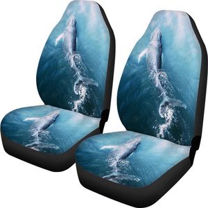 Universal Auto Seat Cover 2 Stks Beach Ocean Printing Front Covers Auto Interieur Cars Accessoires voor Care Protector Custom Products