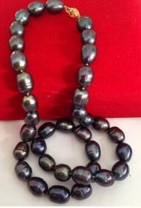 collana Collana libera 18inch del perl di verde nero tahitiano di trasporto 12-13mm