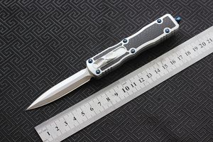 MIKER knives D2 steel  carbon fiber inlay(2.88"satin)6061-T6 aluminum handle pocket fruit knife Tactical Survival knives
