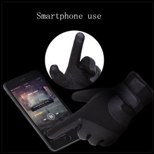 Fashion-BING YUAN HAO XUAN Men's Winter Simulation Leather Thermal Warm Gloves Men Winter Smartphone Using Gloves Driving Non-Slip Glove
