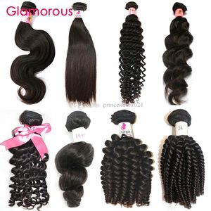 Glamorous Brazilian Human Hair Weaves 1Pc Straight Body Wave Deep Wave Curly Natural Wave Human Hair Extension for africa women