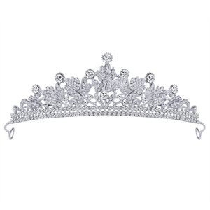 Brud tiaras med rhinestones bröllop smycken tjejer headpieces födelsedagsfest prestanda pagant kristall tiaras bröllop tillbehör bw-da007